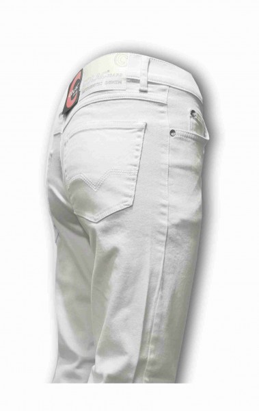 Weiße Herren Jeans für Schützenfest & Beruf + GRATIS Ledergürtel