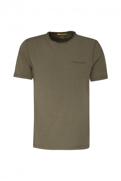 camel active T-Shirt oliv mit Tasche
